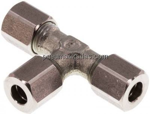 T-Schneidringverschraubung 6 LL (M10x1), Stahl verzinkt