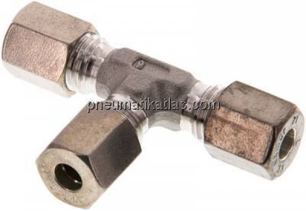 T-Schneidringverschraubung 6 L (M12x1,5), Klemmring 1.4571 (NC)