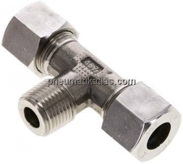 T-Schneidringverschraubung R 1/2"-14 S (M22x1,5), 1.4571