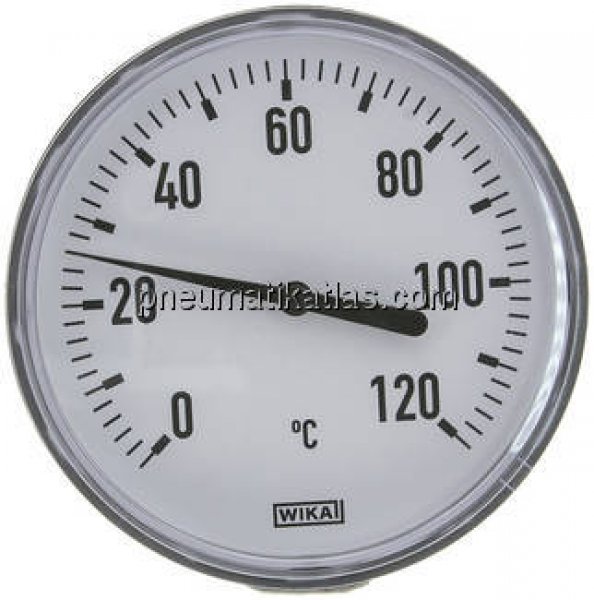 Bimetallthermometer, waagerecht D100/0 bis +120°C/40mm
