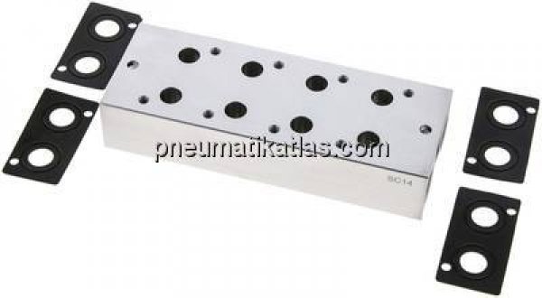 Mehrfachanschlussplatte (4-fach) für 3/2-Wege Ventile