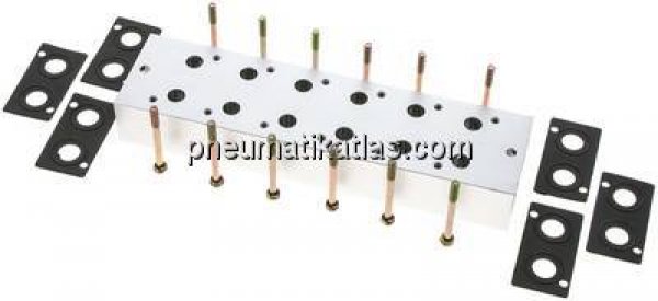 Mehrfachanschlussplatte (6-fach) für 3/2-Wege Ventile