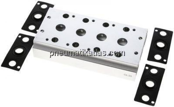 Mehrfachanschlussplatte (4-fach) für 5/2-Wege & 5/3-Wege Ventile