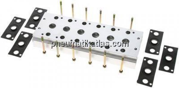 Mehrfachanschlussplatte (6-fach) für 5/2-Wege & 5/3-Wege Ventile