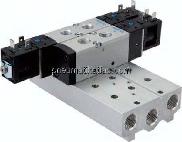 Exemplarische Darstellung: Anschlussplatte für 5/2