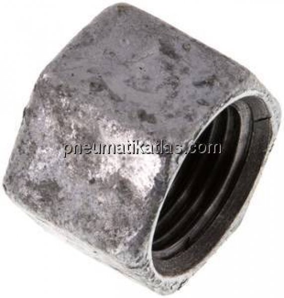 Verschlusskappe Rp 1/2", Temperguss verzinkt