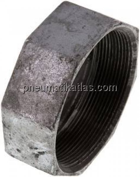 Verschlusskappe Rp 3", Temperguss verzinkt