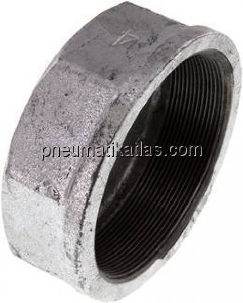 Verschlusskappe Rp 4", Temperguss verzinkt