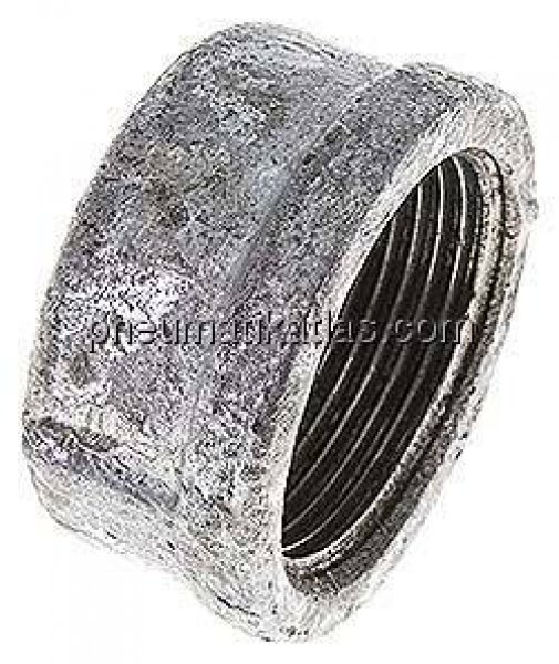 Verschlusskappe Rp 1-1/4", Temperguss verzinkt