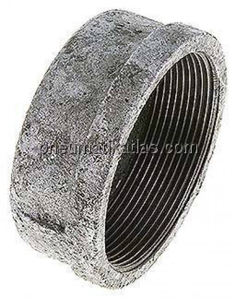 Verschlusskappe Rp 2-1/2", Temperguss verzinkt