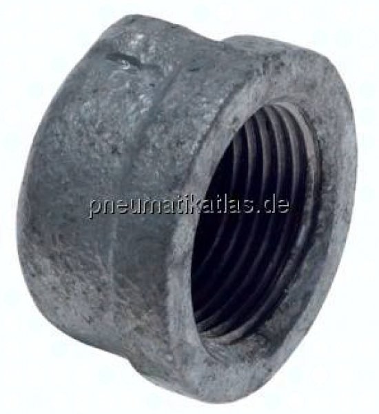 Verschlusskappe Rp 1-1/4", Temperguss verzinkt
