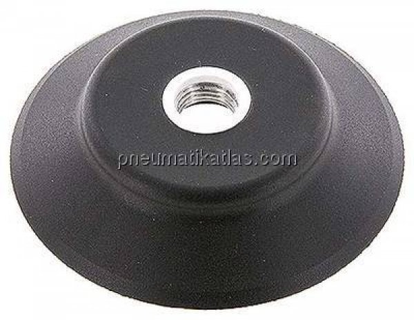 Flachsauger (stabile Lippe), 80x6mm, G 1/4", NBR (55A, schwarz)
