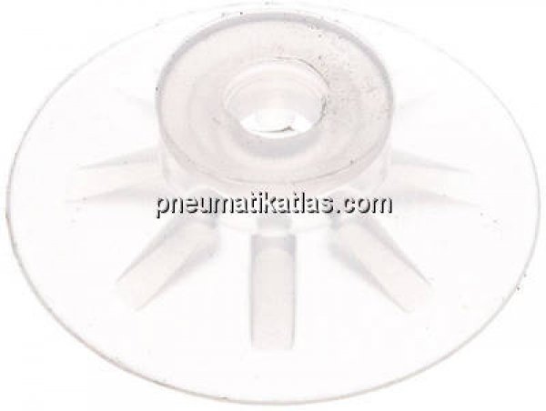 Flachsauger, Stützrippe, P-Serie, 32x2,5mm, Silikon (50A, transparent)