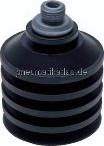 Balgsauger, 4,5-fach, P-Serie, 20x16mm, CR (50A, schwarz)