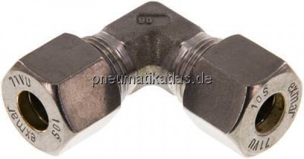 Winkel-Schneidringverschraubung 10 S (M18x1,5), Klemmring 1.4571 (NC)