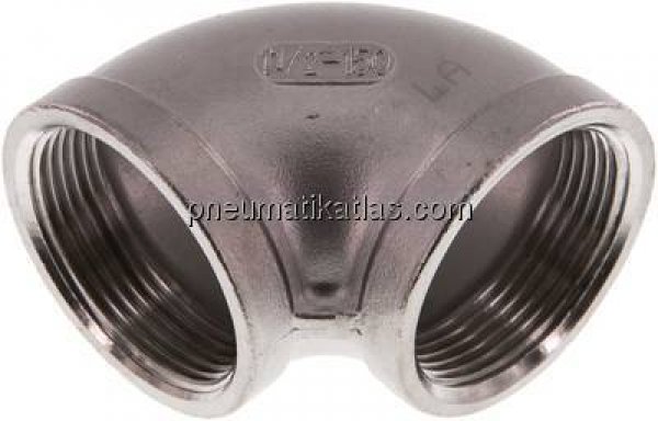 90°-Winkel Rp 1-1/2"-Rp 1-1/2", 1.4408