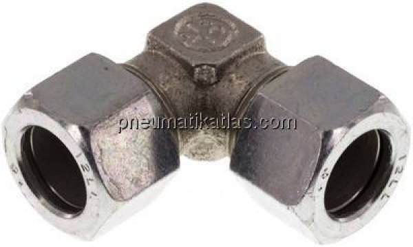 Winkel-Schneidringverschraubung 12 LL (M16x1), Stahl verzinkt