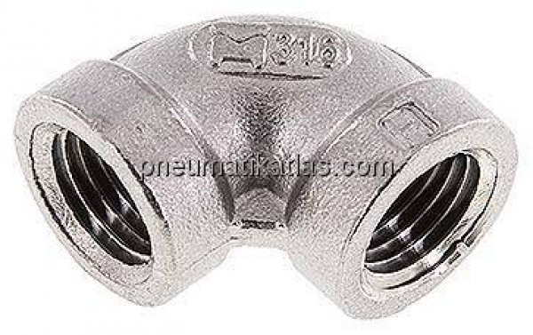 90°-Winkel NPT 1/4"-NPT 1/4", 1.4408