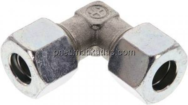 Winkel-Schneidringverschraubung 14 S (M22x1,5), Stahl verzinkt