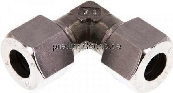 Winkel-Schneidringverschraubung 14 S (M22x1,5), 1.4571