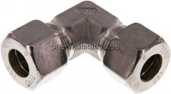 Winkel-Schneidringverschraubung 16 S (M24x1,5), Klemmring 1.4571 (NC)