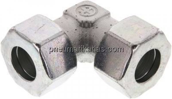 Winkel-Schneidringverschraubung 25 S (M36x2), Stahl verzinkt