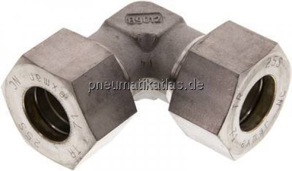 Winkel-Schneidringverschraubung 25 S (M36x2), Klemmring 1.4571 (NC)