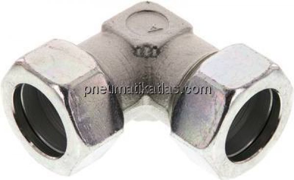 Winkel-Schneidringverschraubung 28 L (M36x2), Stahl verzinkt