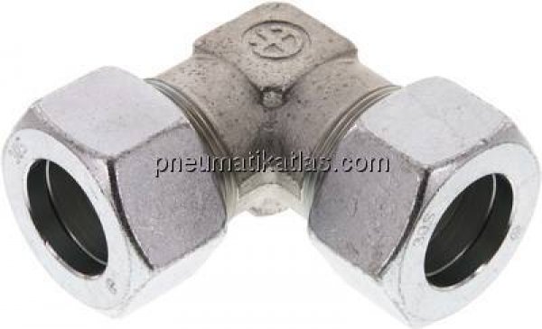 Winkel-Schneidringverschraubung 30 S (M42x2), Stahl verzinkt