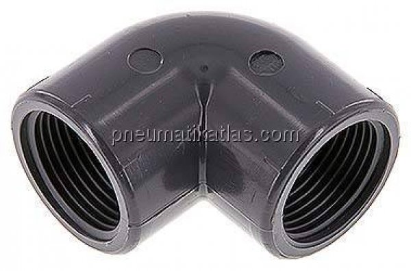 90°-Winkel Rp 3/4" (IG), PVC-U