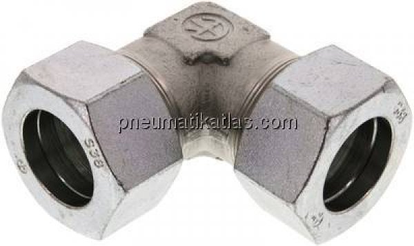 Winkel-Schneidringverschraubung 38 S (M52x2), Stahl verzinkt