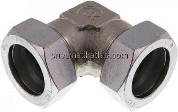 Winkel-Schneidringverschraubung 42 L (M52x2), Stahl verzinkt