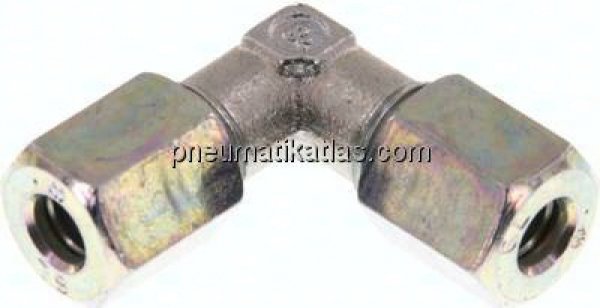 Winkel-Schneidringverschraubung 6 L (M12x1,5), Stahl verzinkt