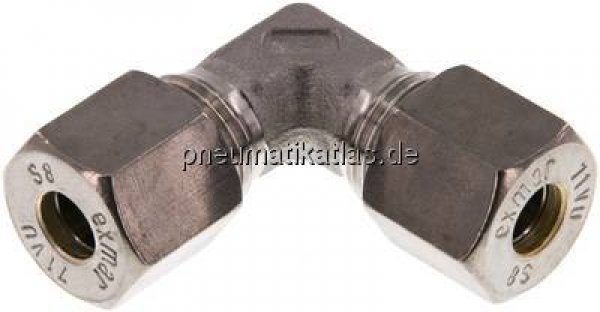 Winkel-Schneidringverschraubung 8 S (M16x1,5), Klemmring 1.4571 (NC)