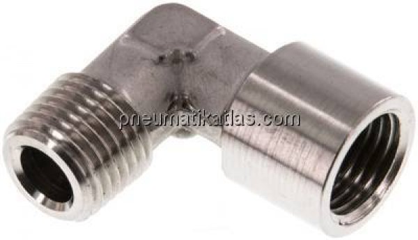 90°-Einschraubwinkel G 1/4"(IG)-R 1/4"(AG), 1.4404