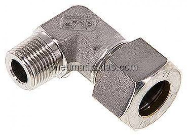 Winkel-Schneidringverschraub. R 3/8"-15 L (M22x1,5), Klemmring 1.4571 (NC)