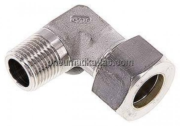 Winkel-Schneidringverschraub. R 1/2"-18 L (M26x1,5), Klemmring 1.4571 (NC)