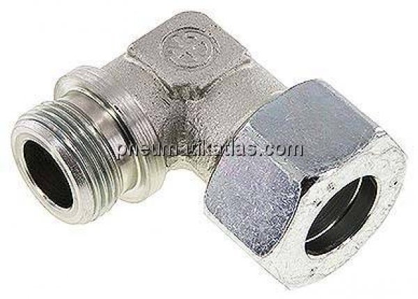 Winkel-Schneidringverschraub. G 1"-25 S (M36x2), Stahl verzinkt