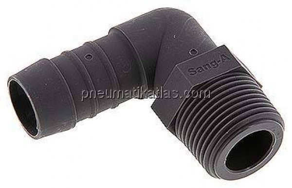 Winkel-Gewindetülle R 3/4"-19 (3/4")mm, PA 6