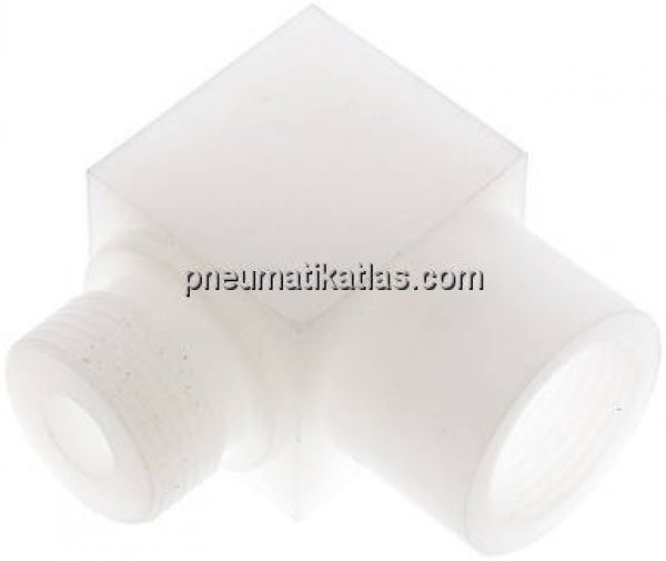 90°-Einschraubwinkel G 3/4"(IG)-G 3/4"(AG), PVDF
