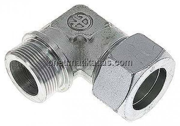 Winkel-Schneidringverschraub. G 1-1/2"-38 S (M52x2), Stahl verzinkt