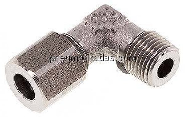 Winkel-Schneidringverschraub. R 1/8"-6 LL (M10x1), 1.4571