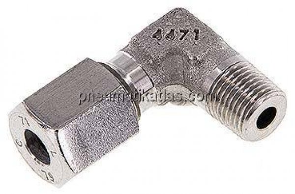 Winkel-Schneidringverschraub. R 1/8"-6 L (M12x1,5), 1.4571