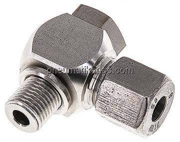 Winkel-Schwenkverschraubung G 1/4"-8 S (M16x1,5), 1.4571