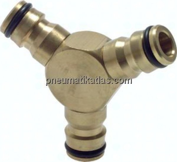 Y-Kupplungsverbinder, ohne Kugelhahn, Messing