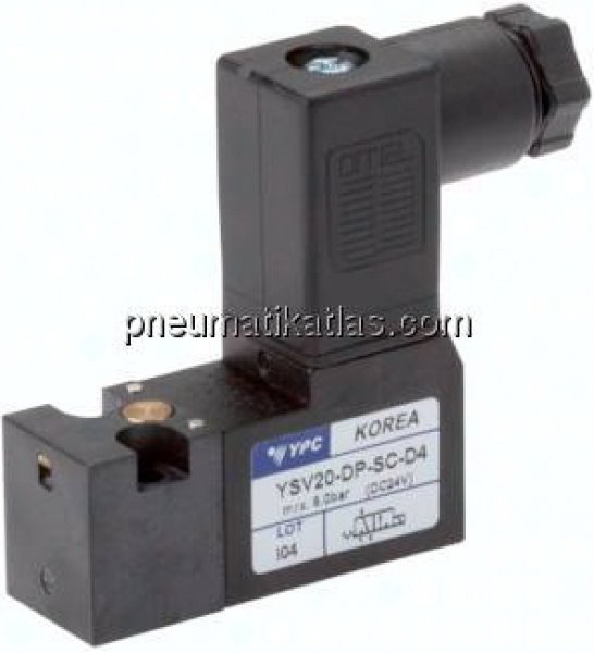 3/2-Wege Magnetventil,Flansch, Federrückstellung (NC), 115 V AC