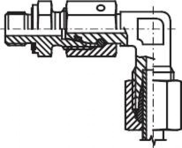 Einstellb. Winkel-Schneidringverschr. M 20x1,5-14 S (M22x1,5), Stahl verzinkt