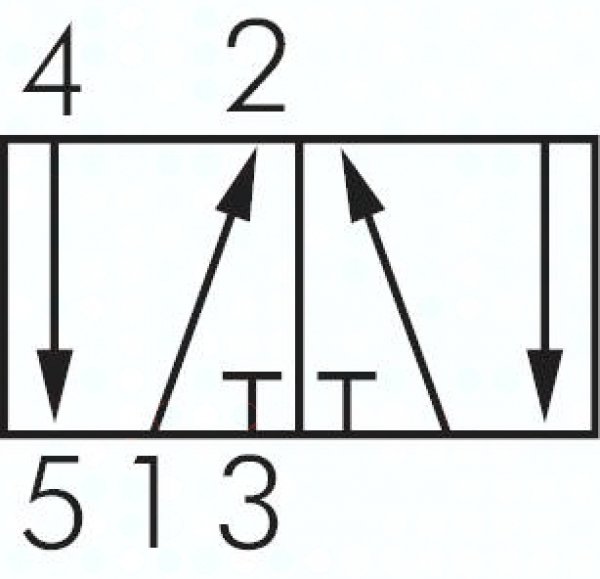 5/2-Wege-Fußventil, G 1/4", Raste
