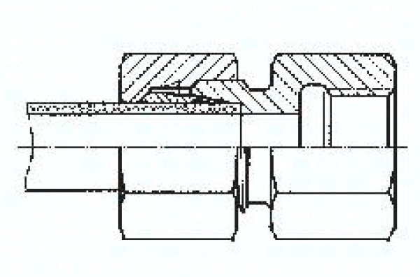 Aufschraub-Schneidringverschr. M 22x1,5-16 S (M24x1,5), Stahl verzinkt