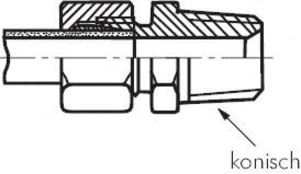 Gerade Schneidringverschr. R 1/4"-8 L (M14x1,5), Klemmring 1.4571 (NC)